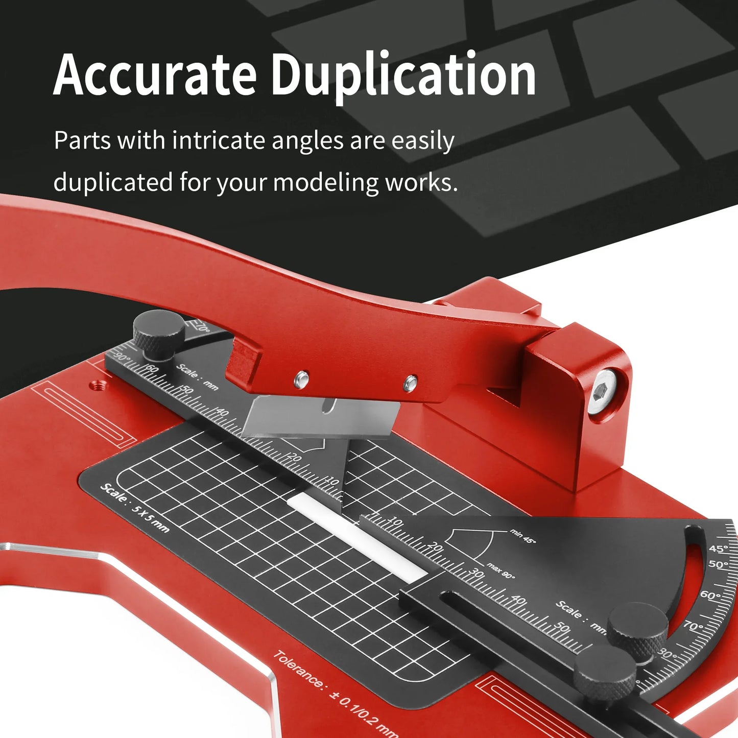 AT-CJ Angel Cutting Station Aluminum Alloy Fixed Angle Model Tool Accurate Shaping Cut Rubber Plates Rods Plastic Model