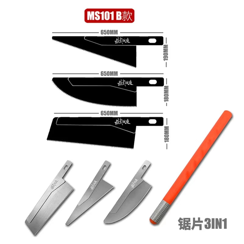 Hobby Model Craft Tool Hand Saws for Models Etching Chip Saw Mini Hand Saw 3 Styles of Saw Blades